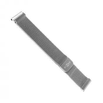 Kovový mesh náramok FIXED FIXMEST-22MM-SL — 22 mm, rýchloupínanie, strieborný, nehrdzavejúca oceľ