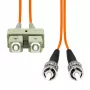 Optický duplexný kábel ProXtend FO-SCSTOM1D-005 MM OM1 SC–ST UPC, 5 m