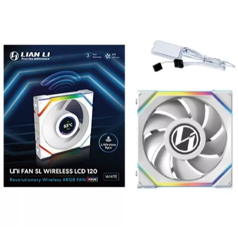 Lian Li UNI FAN SL Wireless LCD 120 12 cm biela 29.5 dB 50.08 cfm
