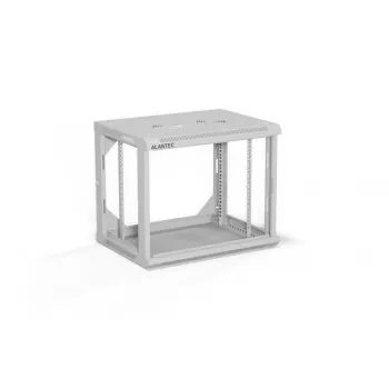 ALANTEC rackový rozvádzač 19 palcov 9HE 600x450, sivý ploché balenie