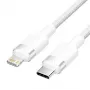 Lightning kábel Vention LALWH – 2 m, Lightning na USB-C, biely
