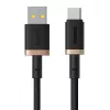 Baseus Dura USB Type A na typ C 60 W rýchlonabíjací kábel 2 m čierna, zlatá