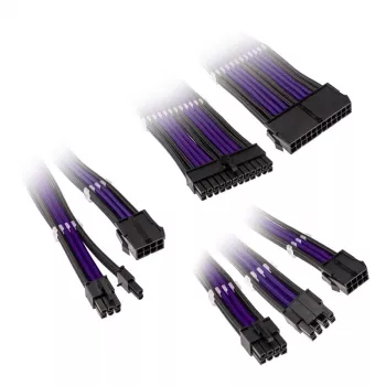 Kolink Core Adept Braided Kabel Extension Kit - Jet čierna/Titan fialová