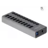 DeLOCK externý 5 Gbps USB hub s 10 portami + prepínač