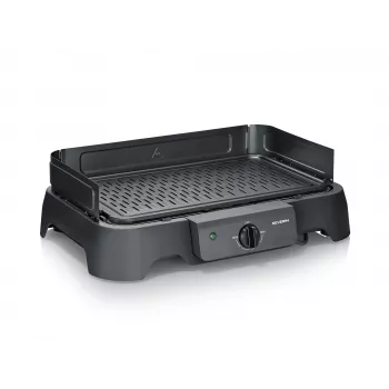 Stolný elektrický gril SEVERIN PG 8595 — 2000 W, obdĺžniková grilovacia plocha, čierny