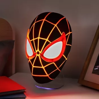 Stolná lampa Paladone Mask Light PP14323SPMVN Spiderman Miles Morales – nočné svetlo v tvare postavy