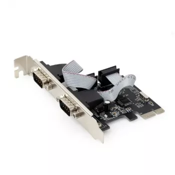 Interná sériová karta GEMBIRD SPC-22 PCIe RS-232 Low-Profile, WCH382, 16000 Kbit/s, 67×120×20 mm, čierna