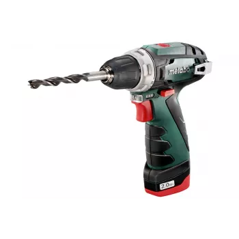Vŕtačka s pištoľovou rukoväťou Metabo PowerMaxx BS Basic 1400 RPM, čierna, zelená