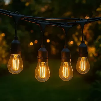 Vonkajšia svetelná reťaz Lite bulb moments Extralink 10 m, 10 žiaroviek, záhradná girlanda