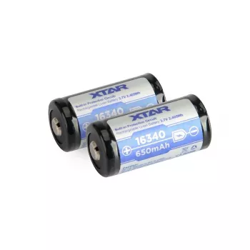 XTAR 16340 (R-CR123) Li-Ion batéria 3,7 V 650 mAh, chránená