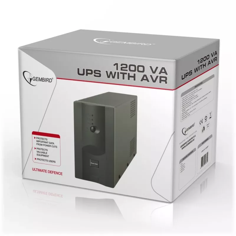Gembird UPS-PC-1202AP USV Line-Interactive 1,2 kVA 720 W 4 zásuvky