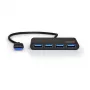 USB hub Port Designs 900121 USB 3.2 Gen 1 Type-A 5000 Mbit/s čierny
