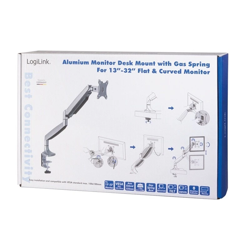 Držiak monitora LogiLink BP0042 81,3 cm (32 palcov) na stôl hliník