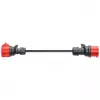 Adaptér pre Gemini flex 11 kW, CEE červený trojfázový striedavý prúd 16A > CEE červený 32A (čierny, 30 cm)