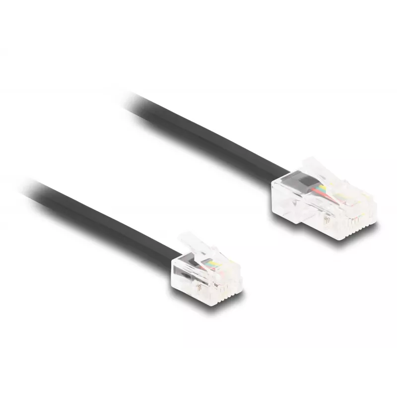 DeLOCK telefónny kábel RJ45 konektor samec na RJ11 konektor samec čierny 3 m
