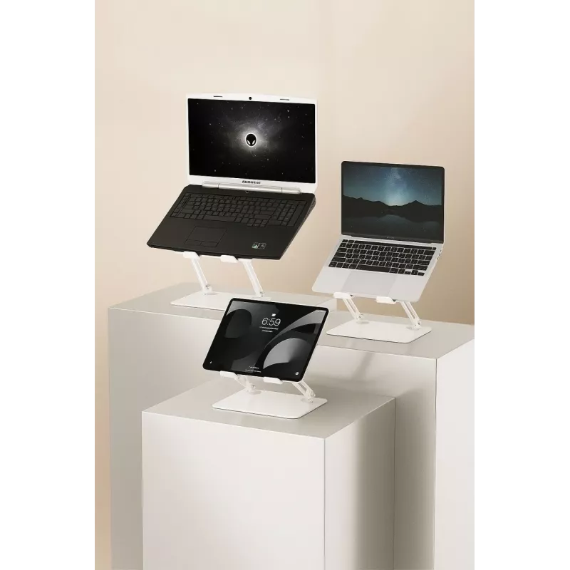 MEDIA-TECH stojan na notebook – stojan na notebook MT2661W (biela)