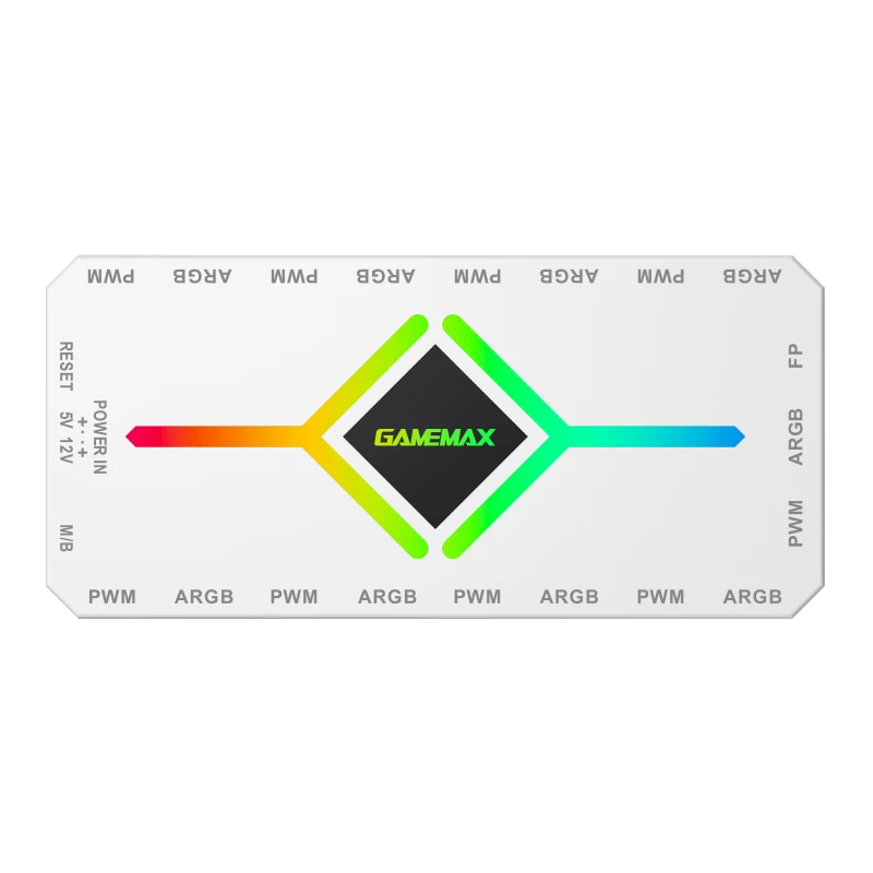 Gamemax | diaľkový ovládač | V4.0 ARGB PWM HUB BK | biely | Gamemax