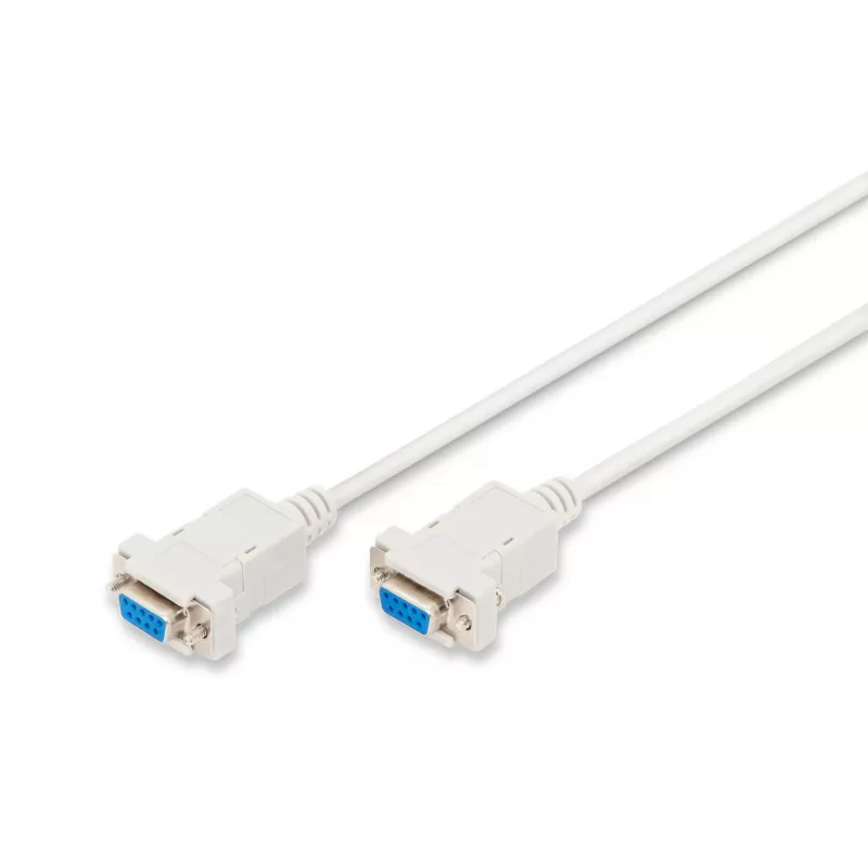 Assmann Zero-Modem prepojovací kábel. D-Sub9 F/F. 1,8 m. Snap puzdro. béžová (AK-610100-018-E)