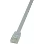 LogiLink CF2061U RJ45 sieťový kábel, patch kábel CAT 6 U/UTP 3,00 m biely, vysoko flexibilný, 1 kus