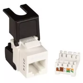 Ethernet Cat6 nechránený Flip Jack Lanview LVN128143 — RJ45 keystone modulový nosič
