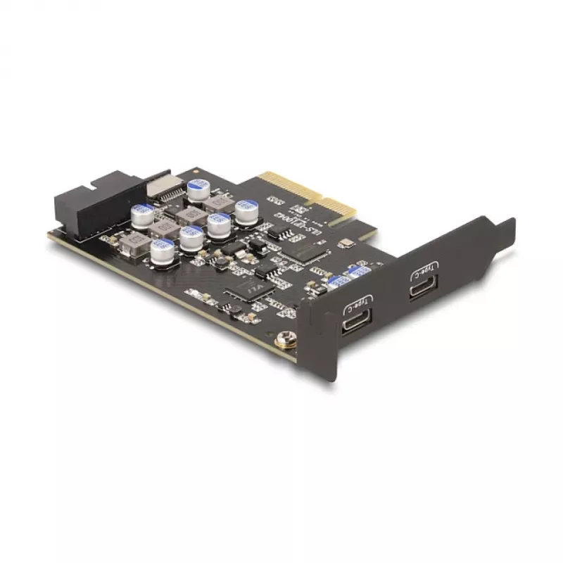PCI Express x4 karta DELOCK 90345 s 2 externými USB Type-C konektormi