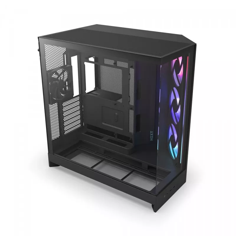 PC skriňa NZXT H9 Flow RGB Midi Tower čierna