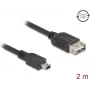 DeLOCK USB kábel USB 2.0 2 m Mini-USB B USB A čierny 81525