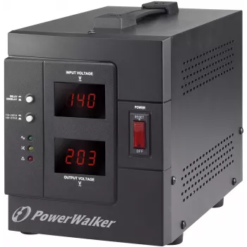 PowerWalker AVR 2000 SIV FR regulátor napätia 2 AC výstupy 110 - 280 V čierny