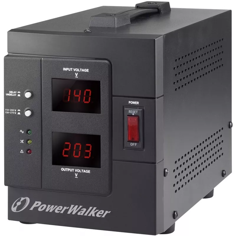 PowerWalker AVR 2000 SIV FR regulátor napätia 2 AC výstupy 110 - 280 V čierny