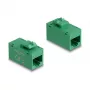 Delock 90640 Keystone modul RJ45 zásuvka na RJ45 zásuvku, Cat.6A UTP, zelený
