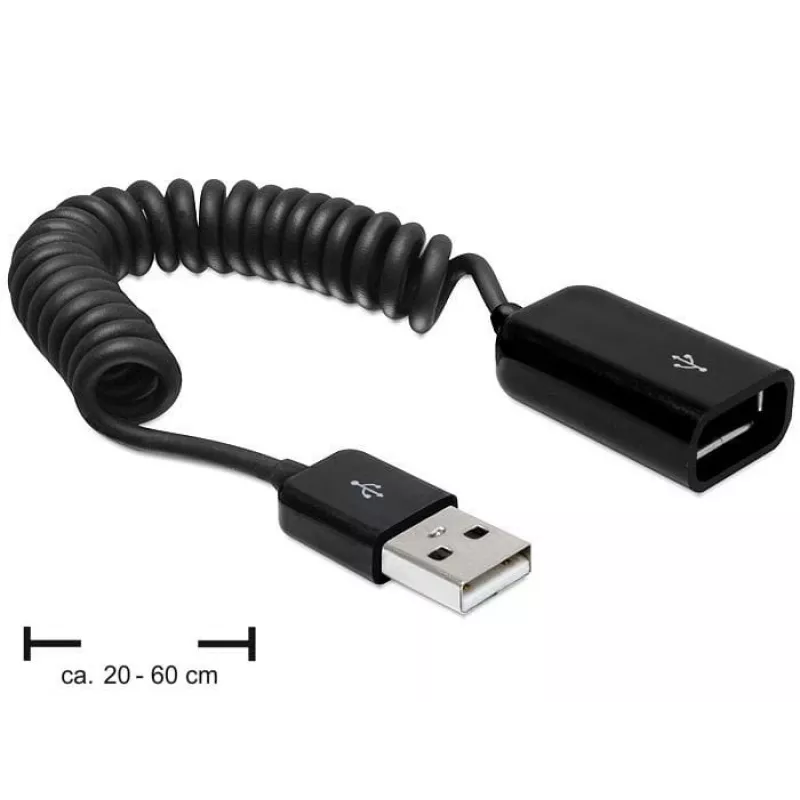 USB kábel DeLOCK 83163 0,6 m USB 2.0 A na A čierny