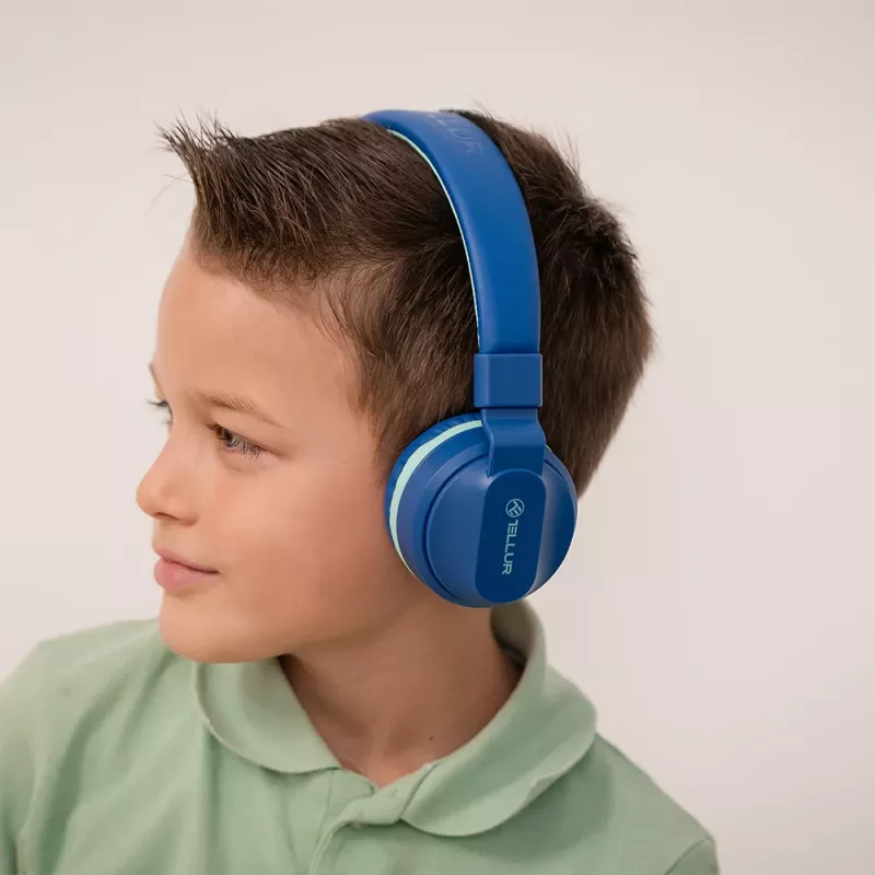 Tellur Buddy Bluetooth over-ear slúchadlá modré