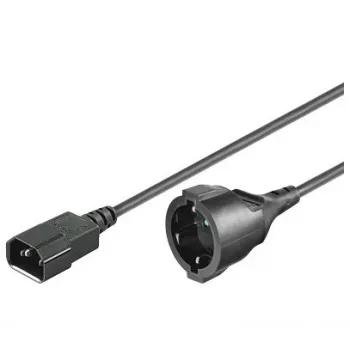 Microconnect PE130100 napájací kábel čierny 1 m C14 konektor samica