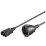 Microconnect PE130100 napájací kábel čierny 1 m C14 konektor samica