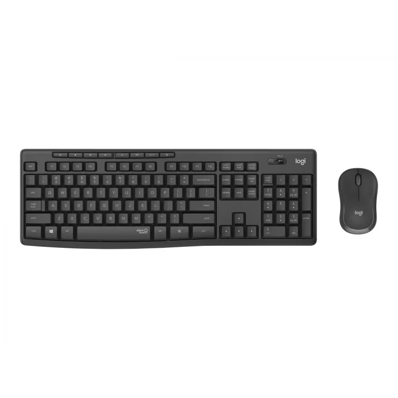 Logitech MK295 Silent – súprava klávesnice a myši – bezdrôtová – 2,4 GHz – Graphite – maďarské rozloženie