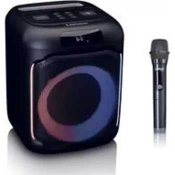 Prenosný Bluetooth reproduktor Lenco PA-101BK s osvetlením a mikrofónom