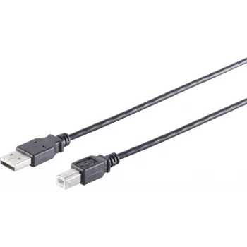 USB 2.0 kábel ShiverPeaks 13-23025 — USB A na USB B, 1 m, čierny