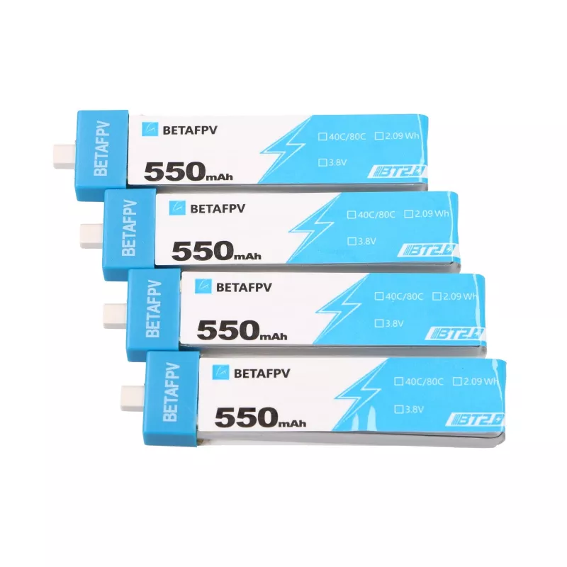 BetaFPV BT2.0 1S sada batérií pre drony balenie 4 ks, 550mAh, 3,8V