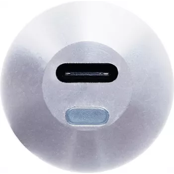 Ochno hliníková LED zásuvka USB C samica s LED tlačidlom pre montáž do stola (18 mm otvor)