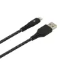 Dátový kábel USB na Lightning Tellur TLL155481 2,4 A 1 m nylon čierny