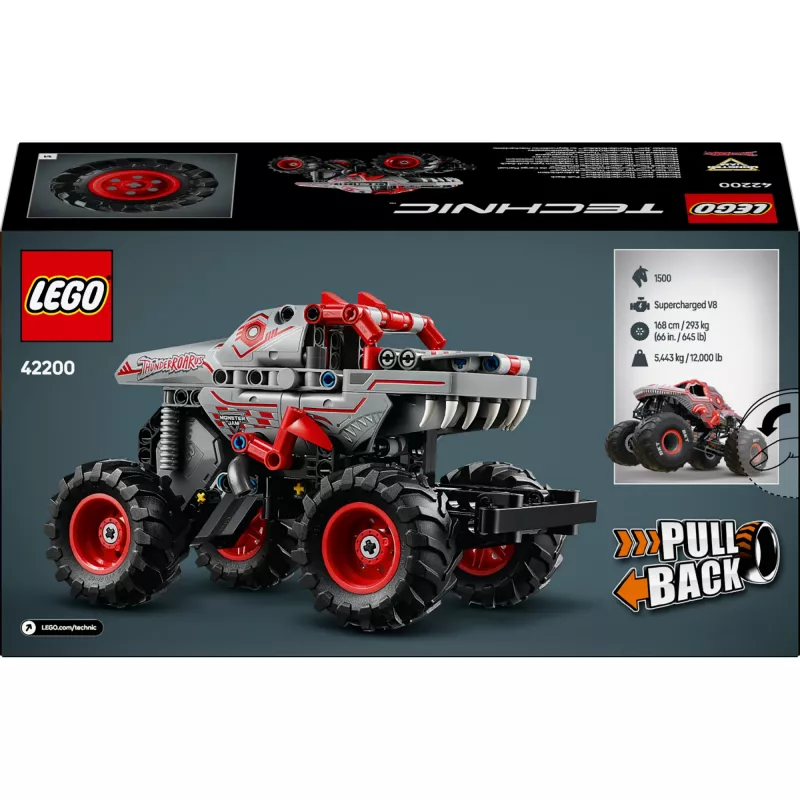 LEGO TECHNIC 42200 Monster Jam™ ThunderROARus™ s naťahovacím motorom