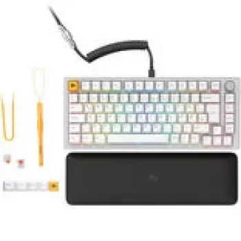 Mechanická klávesnica GLORIOUS GMMK Pro 75% biela Hot-Swap RGB, ISO rozloženie