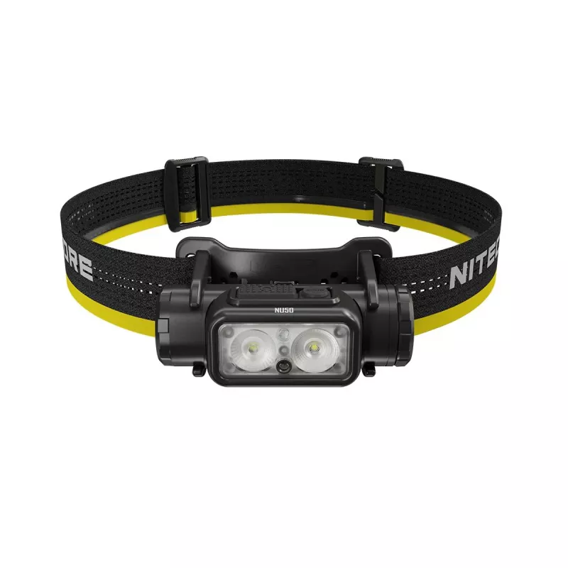 Čelová lampa Nitecore NU50 čierna žltá LED vodotesná nárazuvzdorná