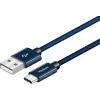 Kábel YENKEE YCU 301 BE USB-A 2.0/USB-C 1m fialový