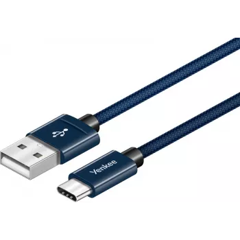 Kábel YENKEE YCU 301 BE USB-A 2.0/USB-C 1m fialová