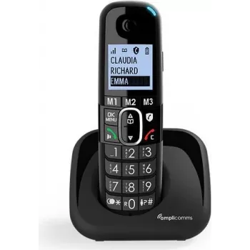 amplicomms BigTel 1500 DECT telefón identifikácia volajúceho čierna (ATL1423327)