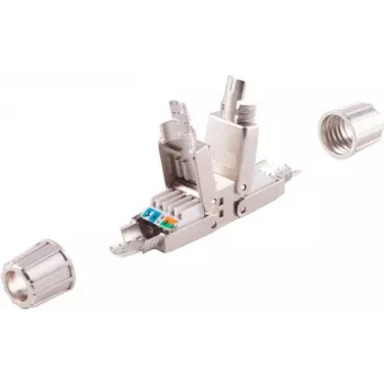 Sieťový konektor ShiverPeaks 08-51005 Cat. 6A bez nástroja STP pre RJ45 Keystone porty