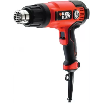 Teplovzdušná pištoľ Black & Decker KX2200K-QS — 2000 W, 720 l/min, až do 645 °C, rukoväť pištole, 900 g