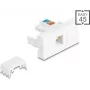 DELOCK Easy 45 modul RJ12 zásuvka LSA UTP biela 90897 – RJ12 Keystone modul, LSA konektor, UTP