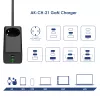 Akyga AK-CH-21 GaN USB nabíjačka 65 W, 2 x USB-C + USB-A, so zásuvkou, 1,5 m, čierna